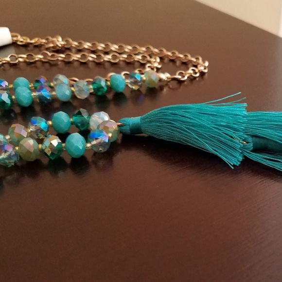 LAST 2! Long Tassel Necklace Set - Picture 4 of 8